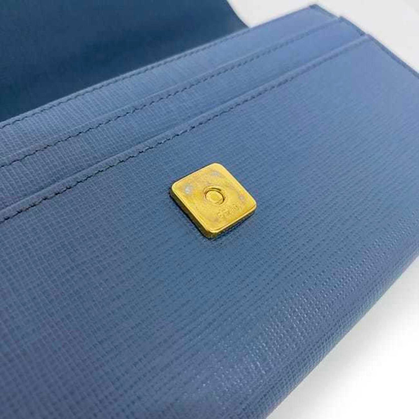 Fendi 2Jours Blue Leather Wallet Accessories