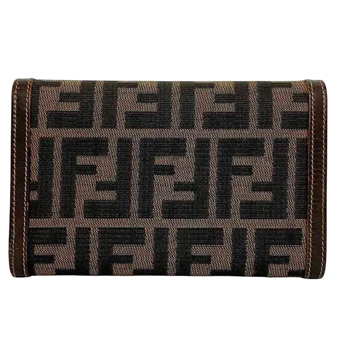 Fendi Zucca Brown Canvas Wallet Accessories