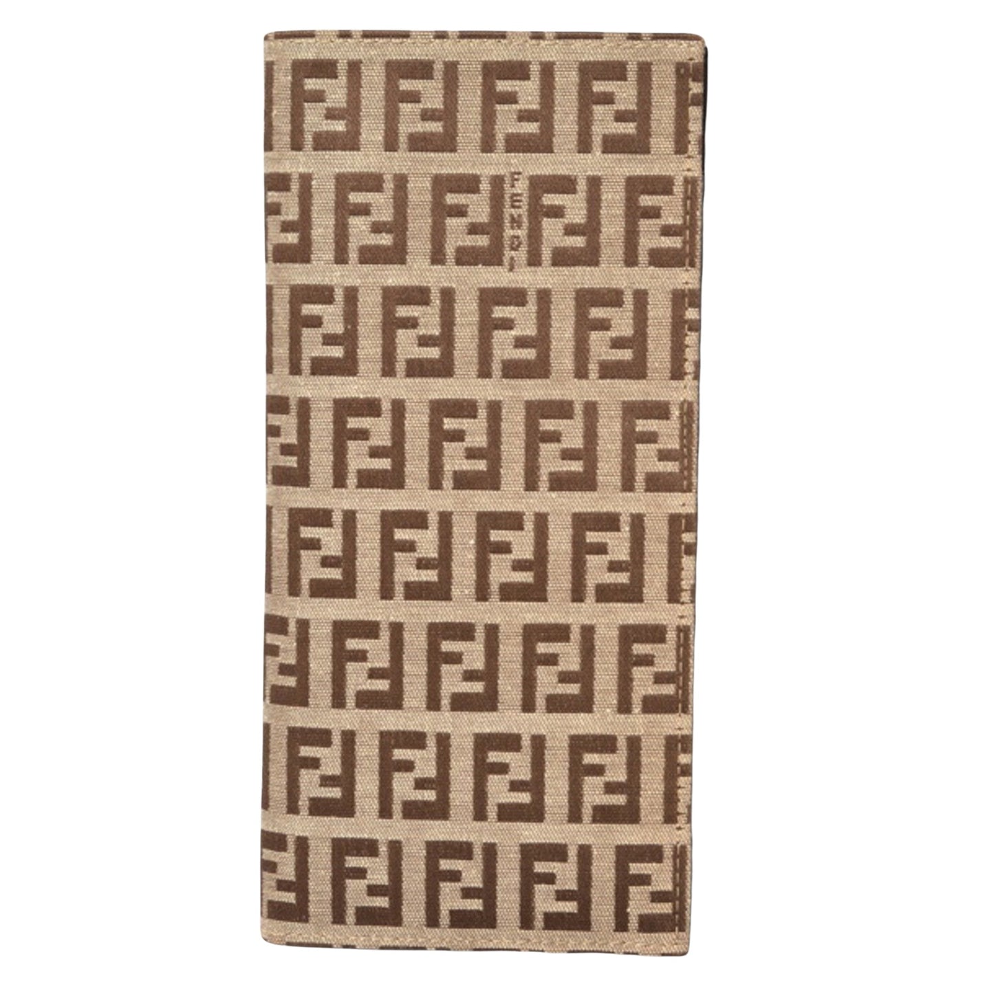 Fendi Zucca Brown Canvas Wallet Accessories