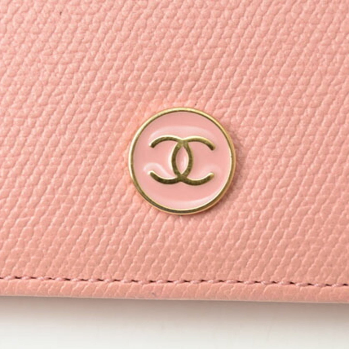 Chanel Coco Mark Pink Leather Wallet Accessories