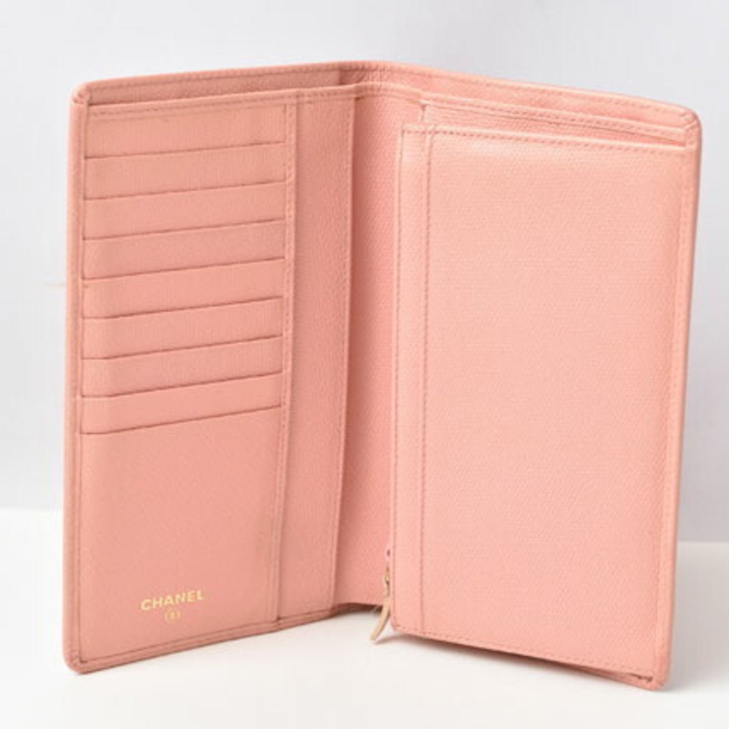 Chanel Coco Mark Pink Leather Wallet Accessories