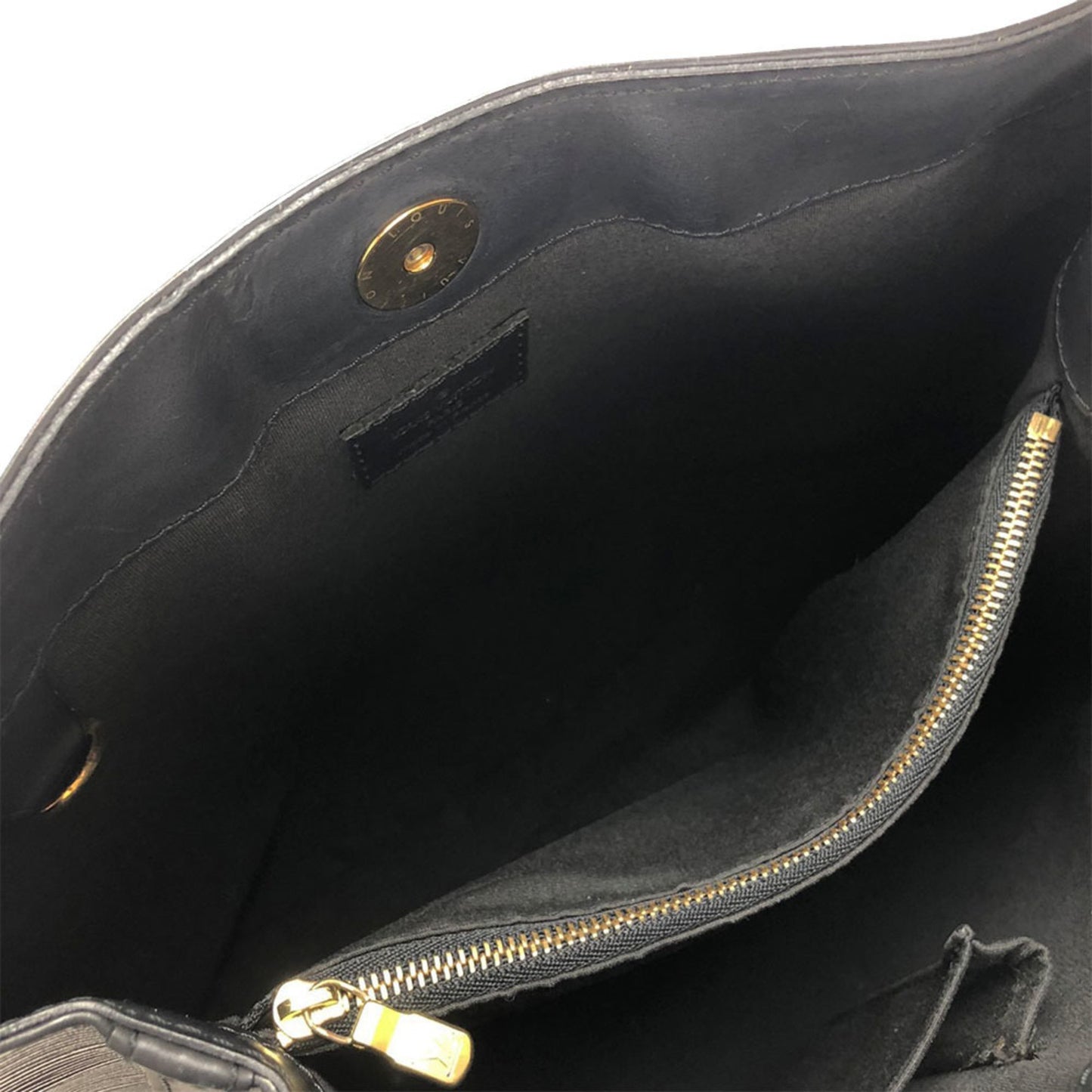 Louis Vuitton Mandara Black Leather Shoulder Bag