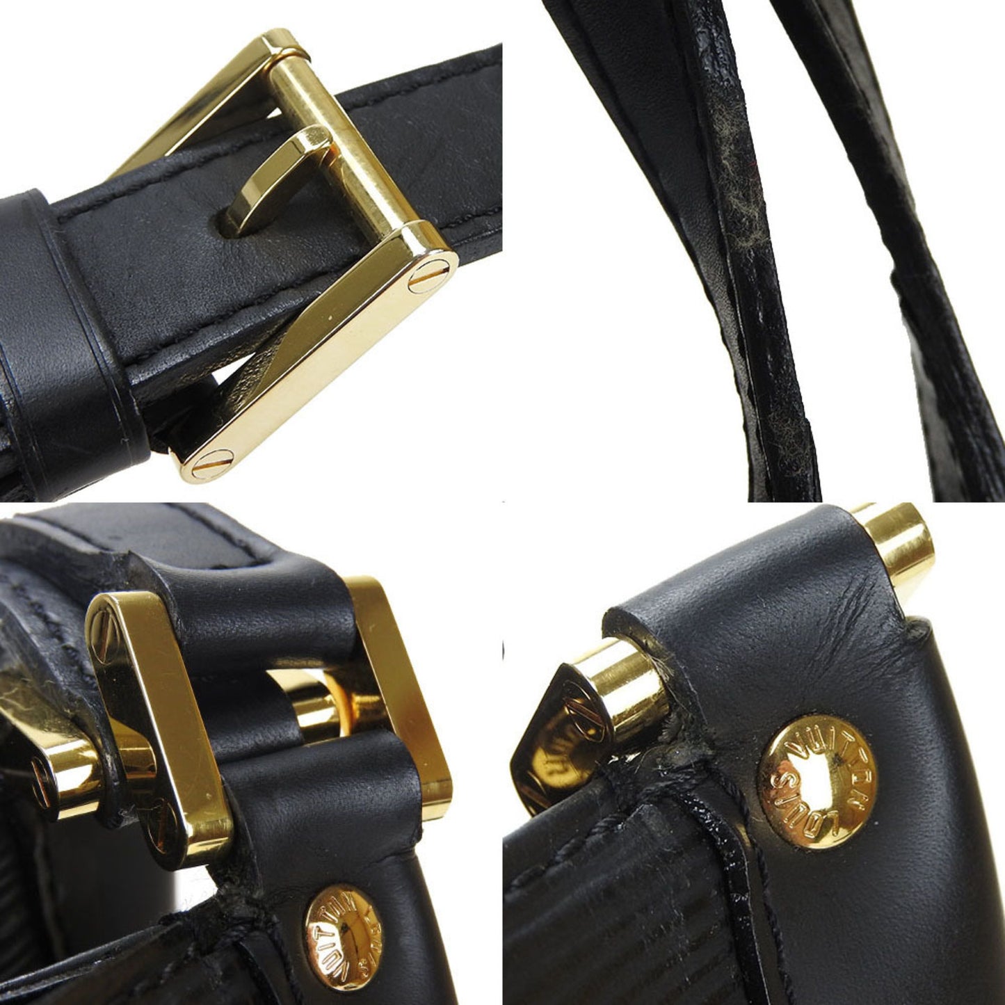 Louis Vuitton Mandara Black Leather Shoulder Bag