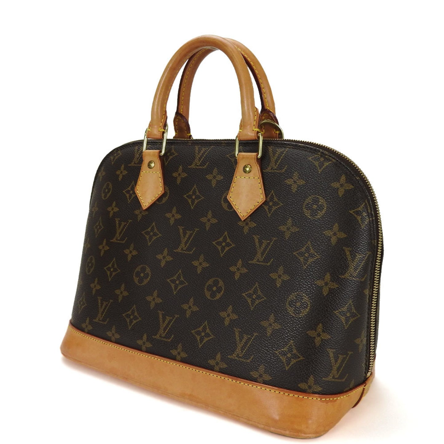 Louis Vuitton Alma Brown Canvas Hand Bag