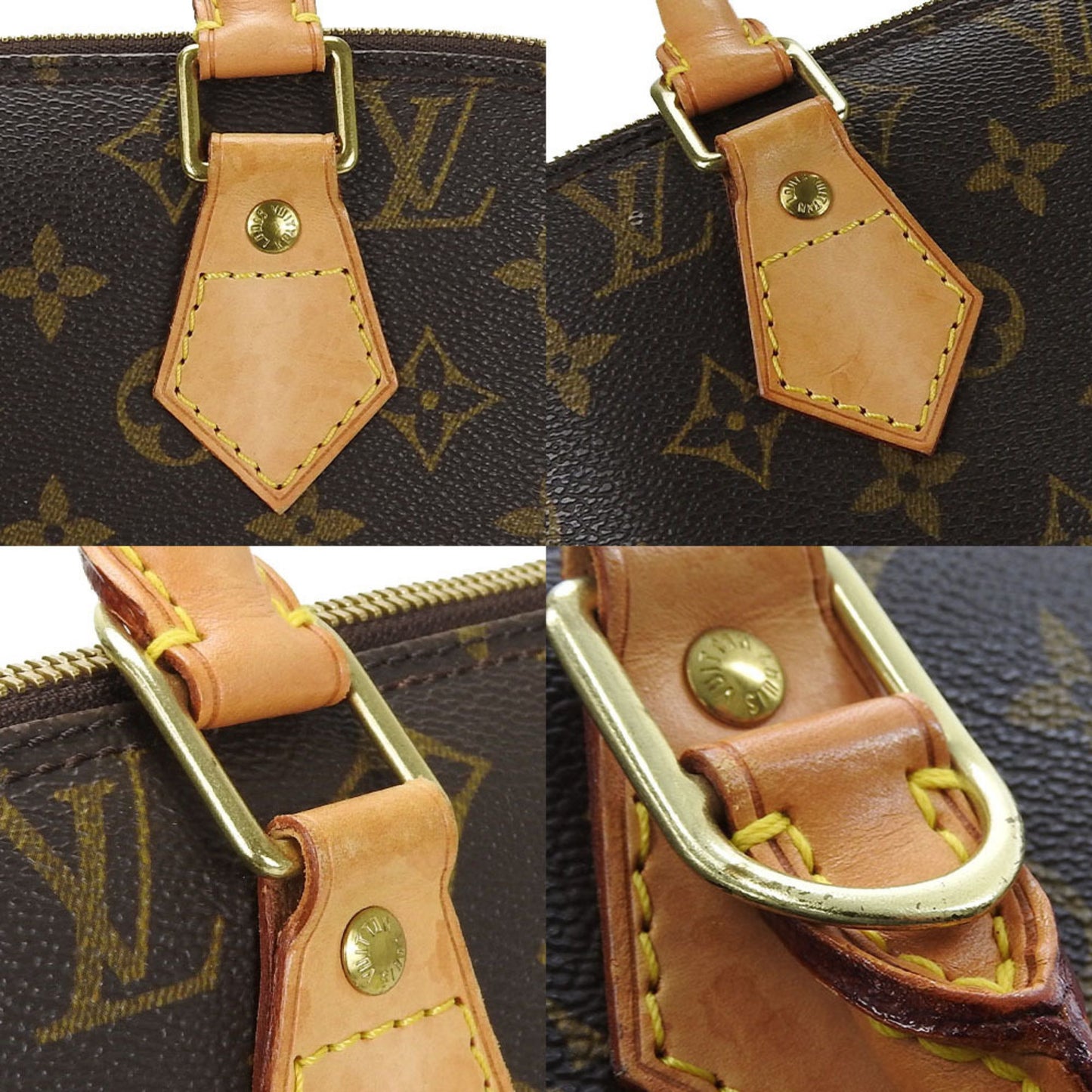 Louis Vuitton Alma Brown Canvas Hand Bag