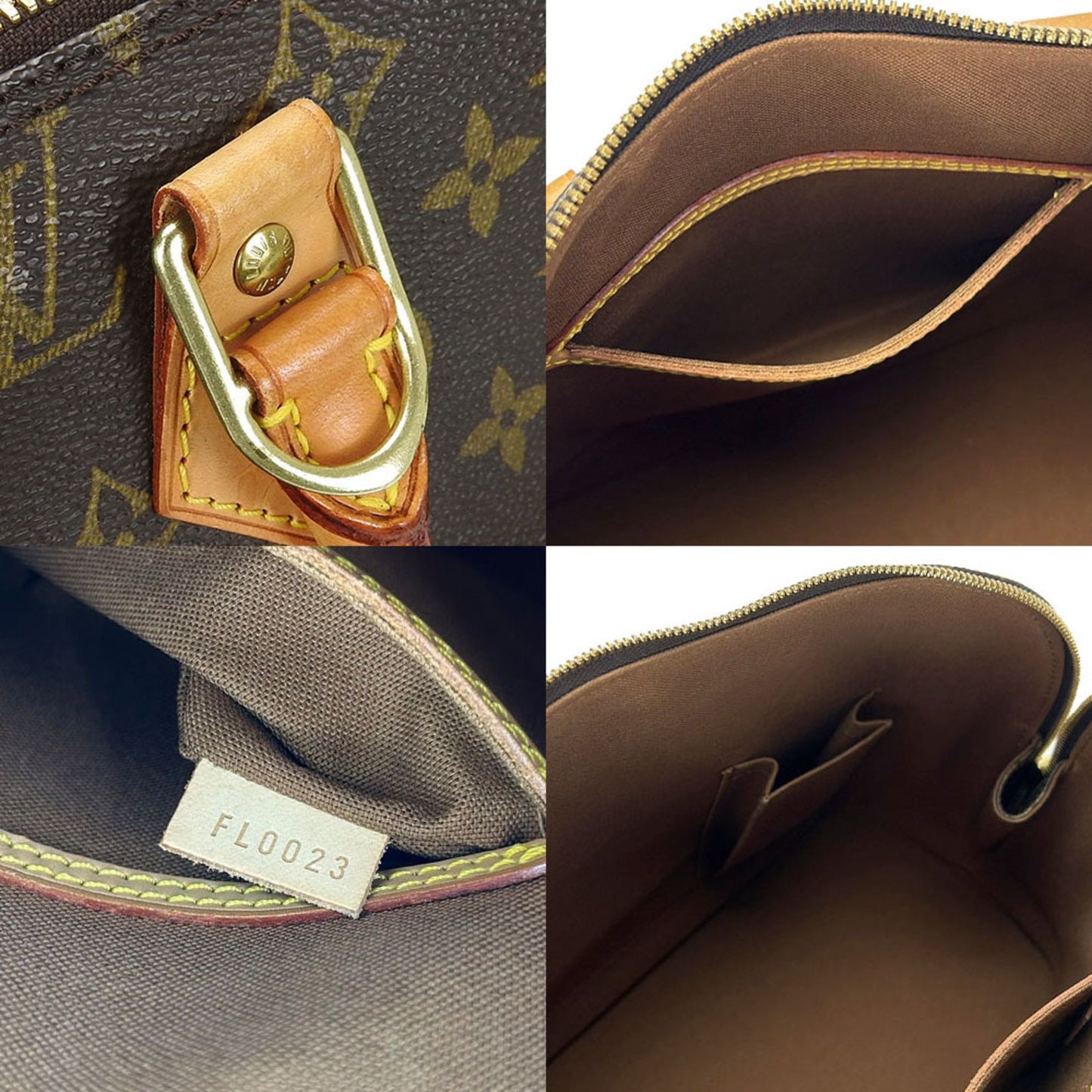 Louis Vuitton Alma Brown Canvas Hand Bag