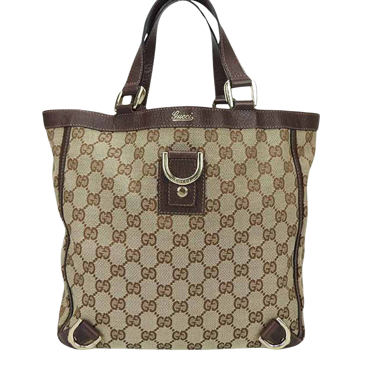 Gucci Cabas Beige Canvas Hand Bag