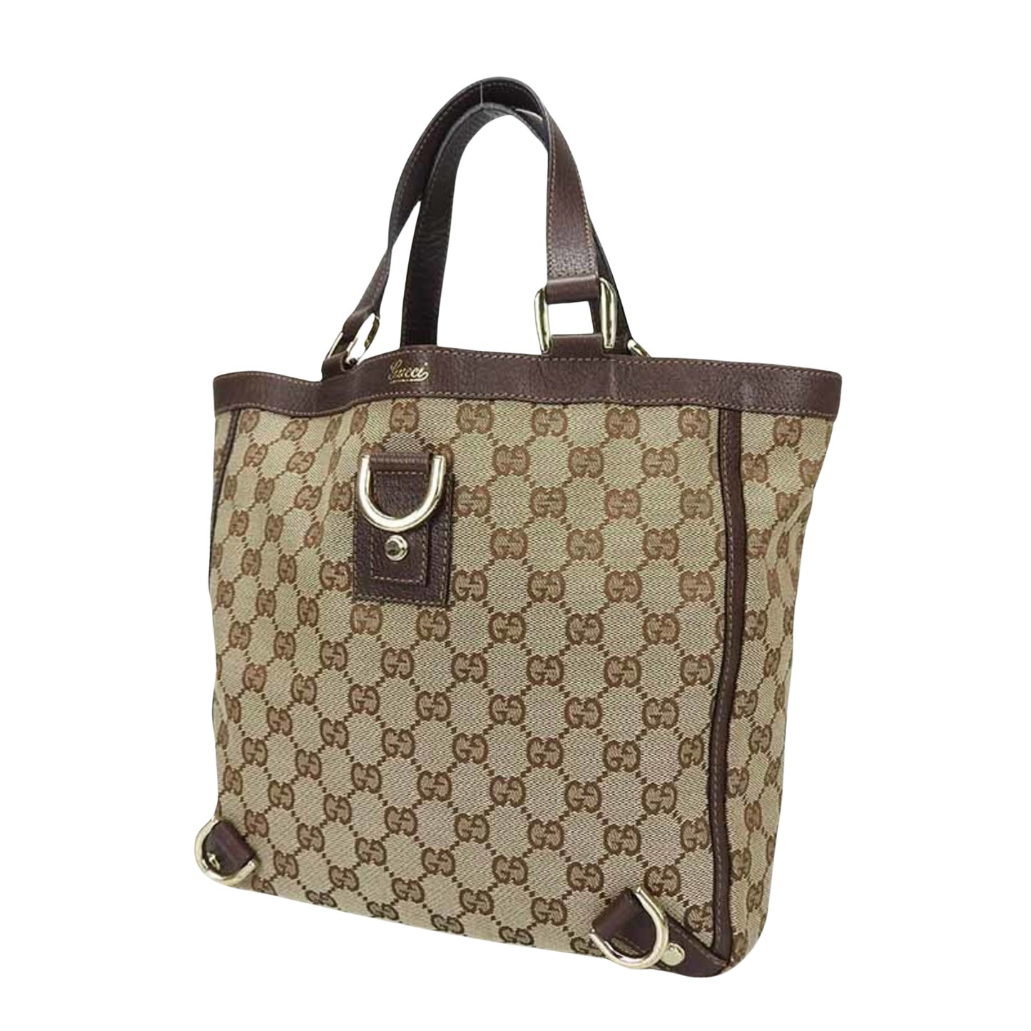 Gucci Cabas Beige Canvas Hand Bag