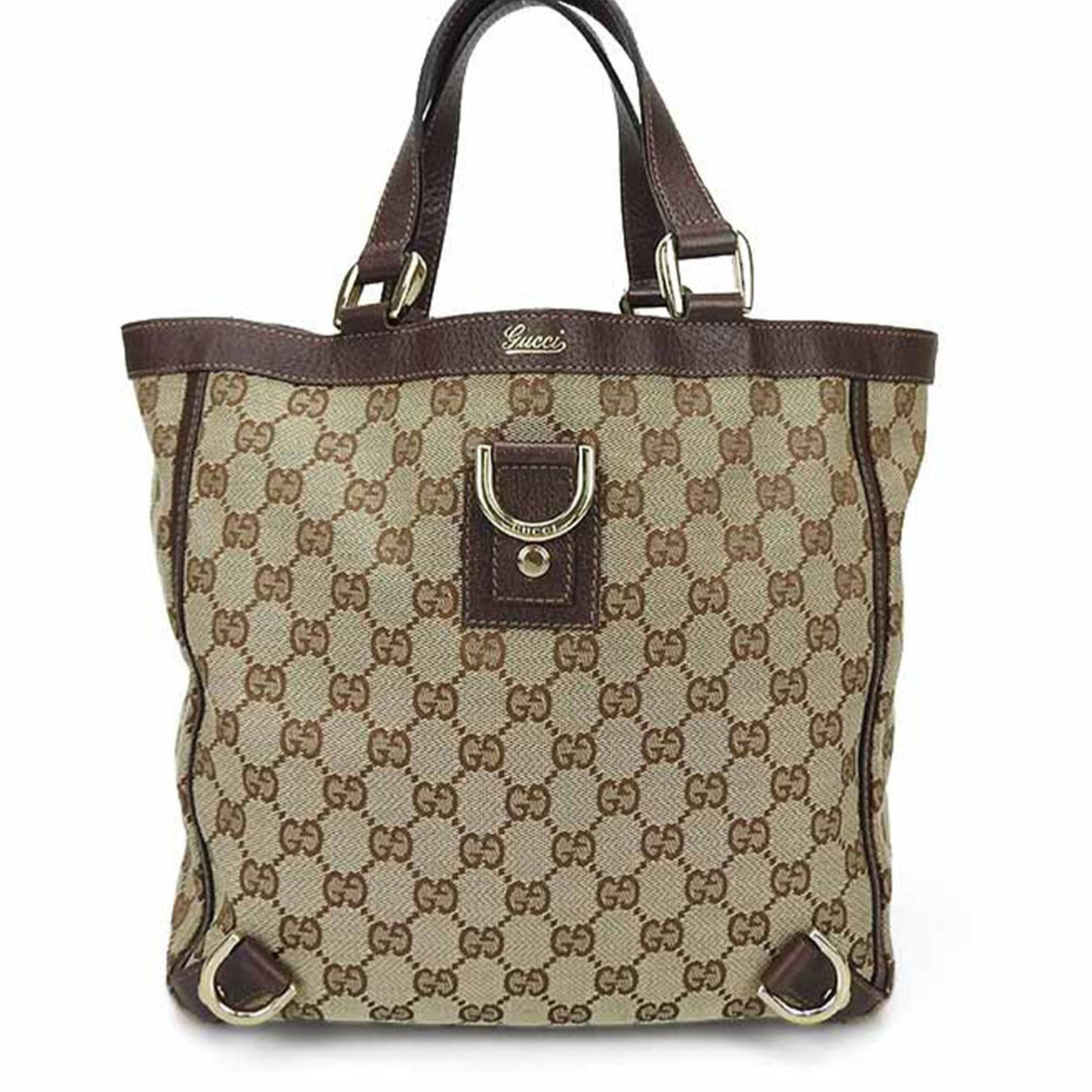 Gucci Cabas Beige Canvas Hand Bag