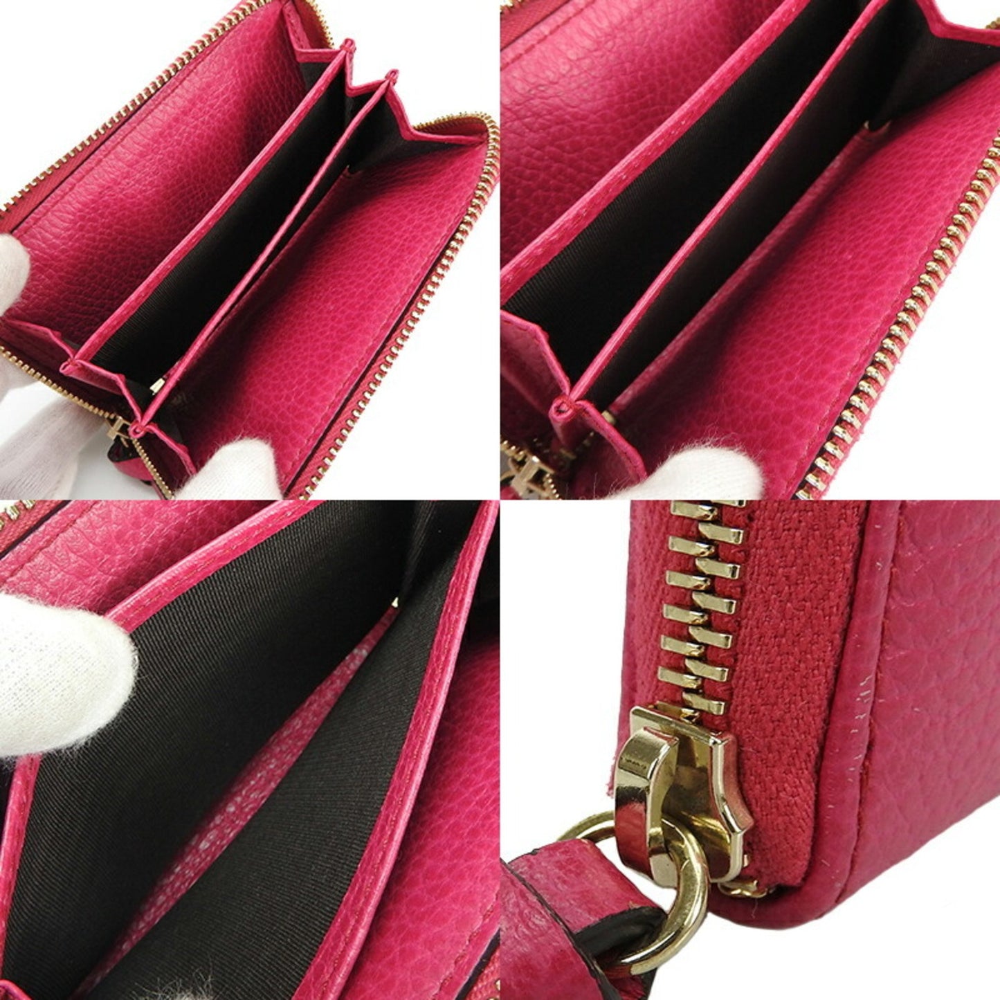 Gucci Pink Leather Wallet Accessories