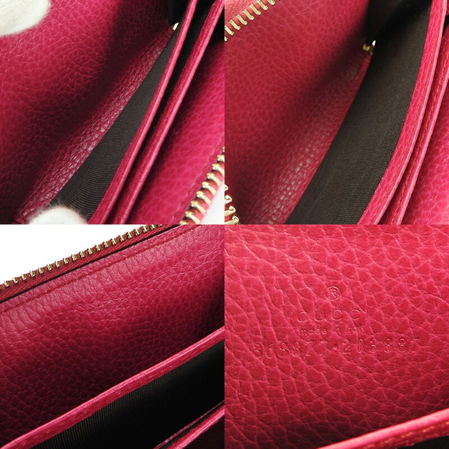 Gucci Pink Leather Wallet Accessories