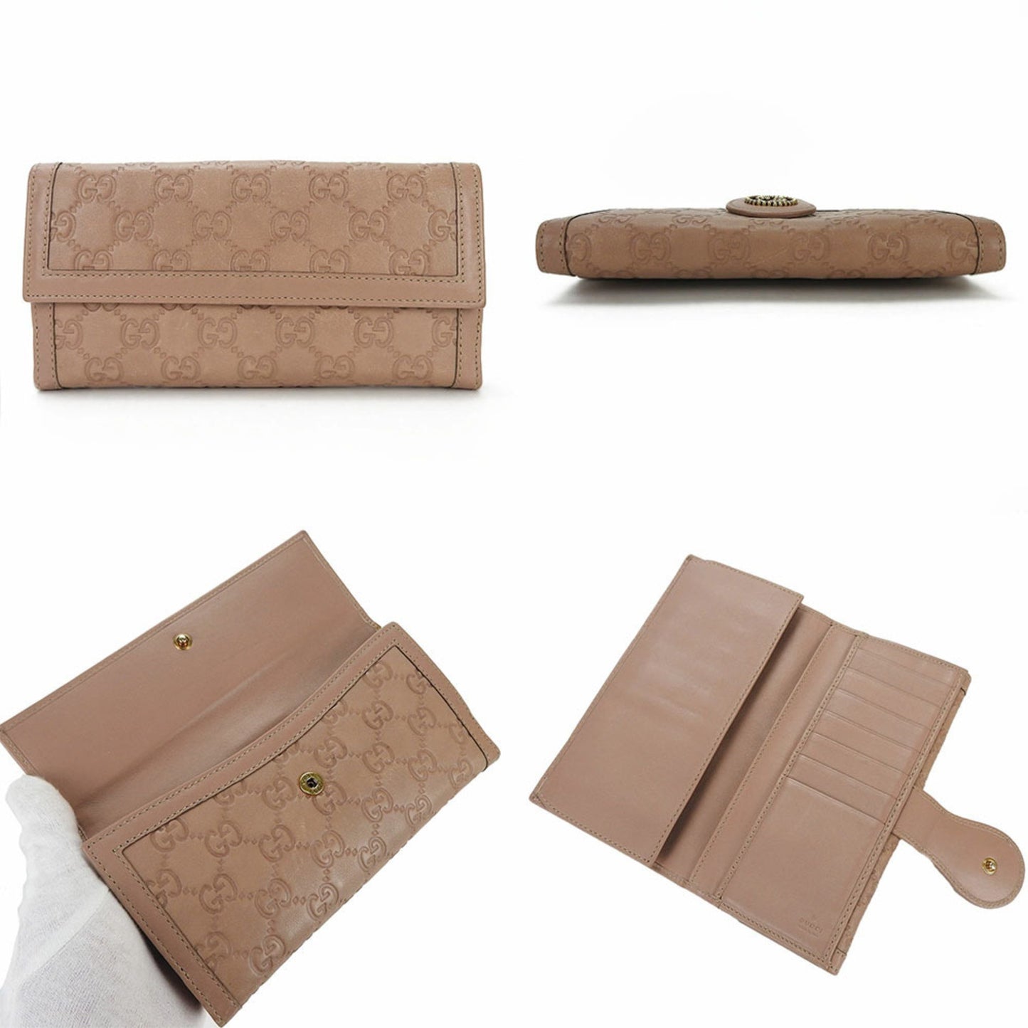 Gucci Pink Leather Wallet Accessories