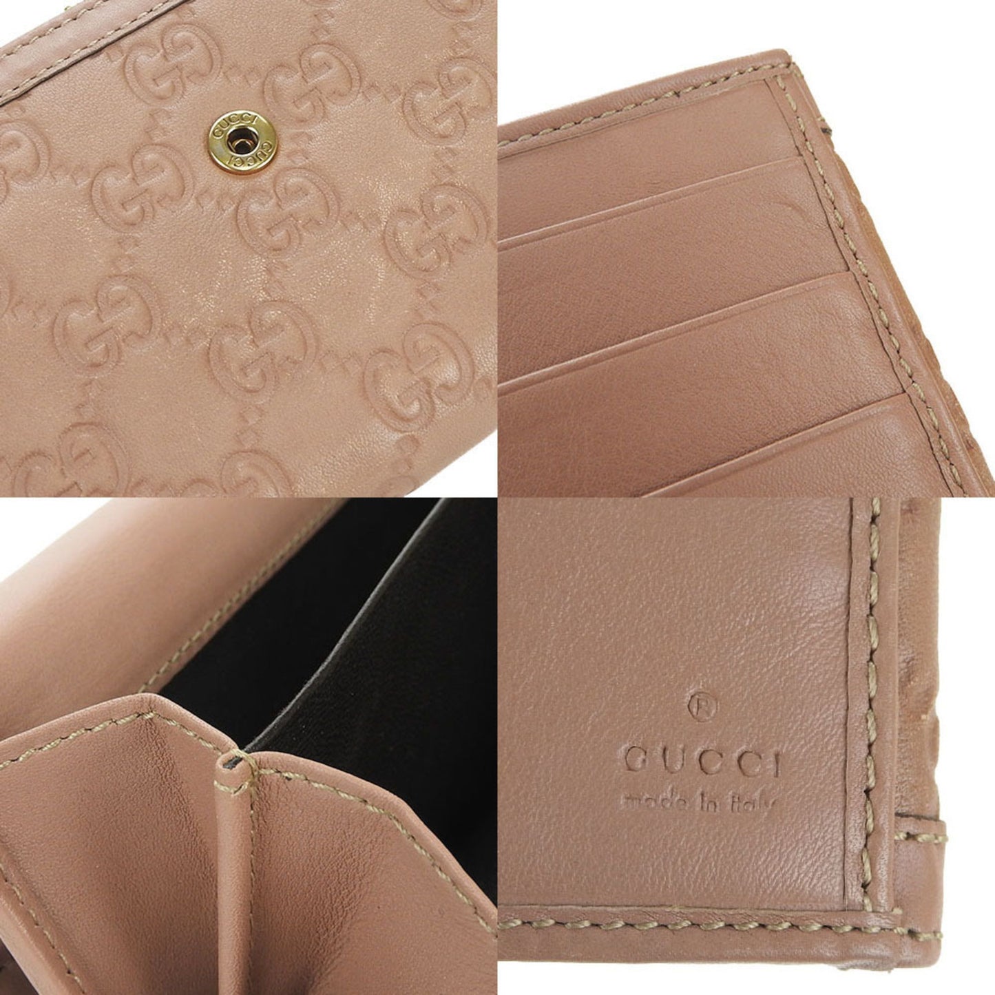 Gucci Pink Leather Wallet Accessories