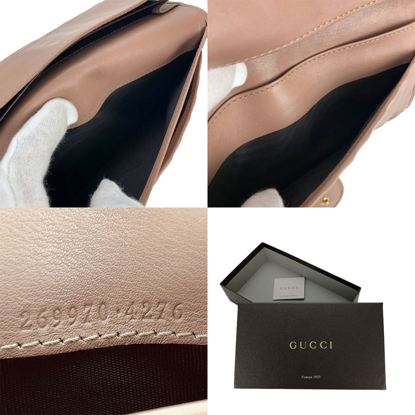 Gucci Pink Leather Wallet Accessories