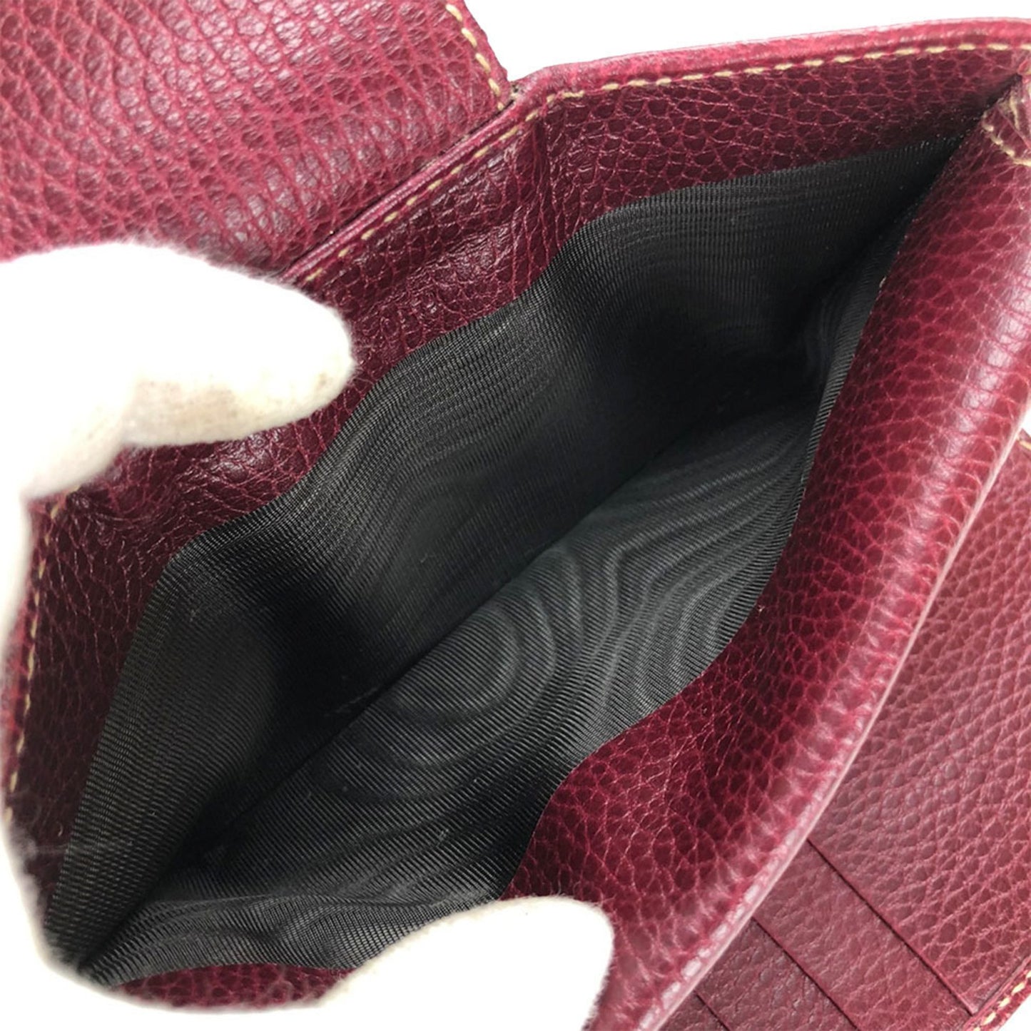 Gucci Burgundy Leather Wallet Accessories