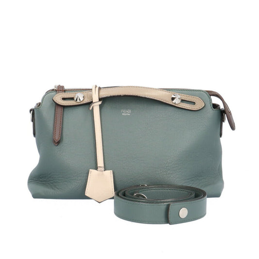 Fendi By The Way Green Leather Hand Bag