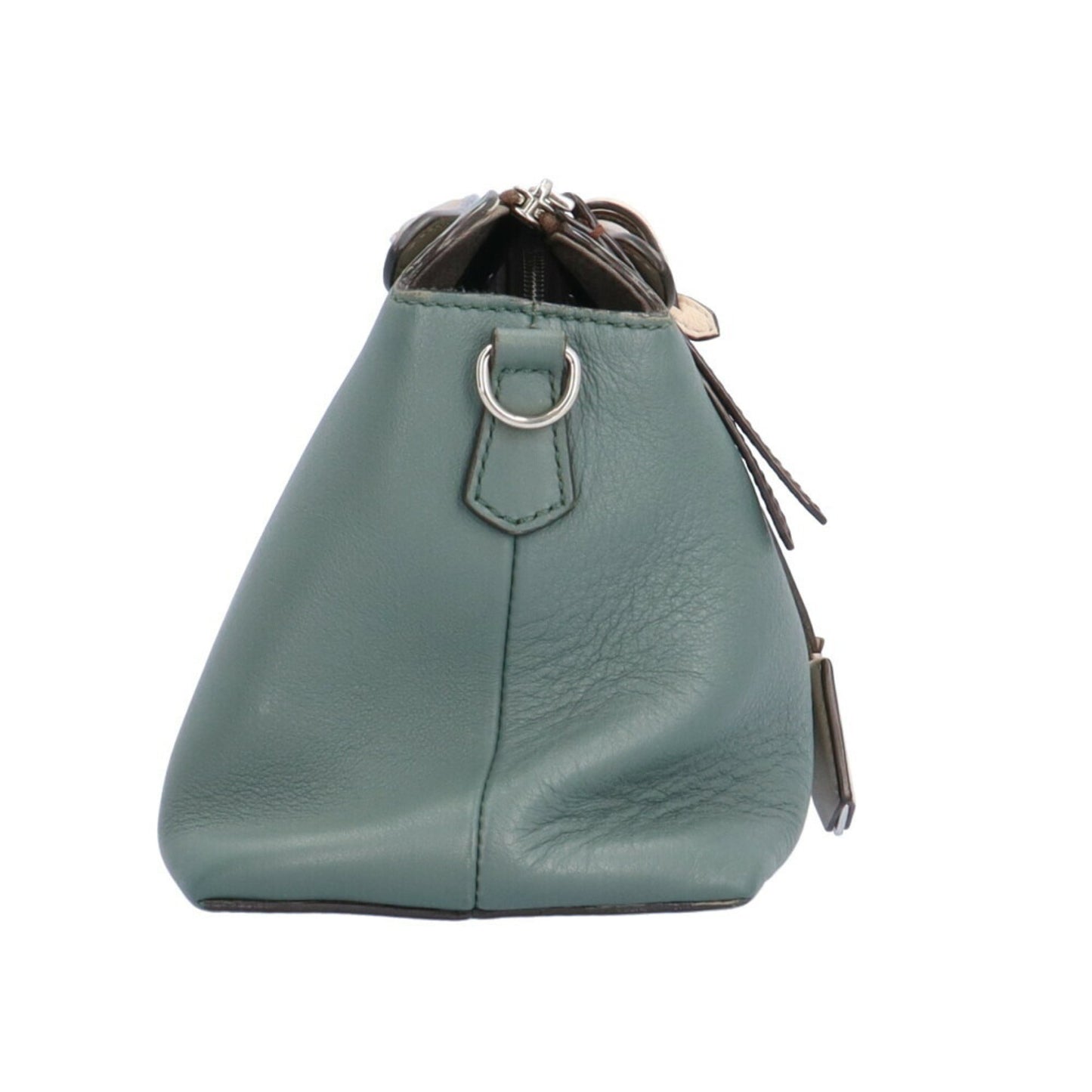 Fendi By The Way Green Leather Hand Bag