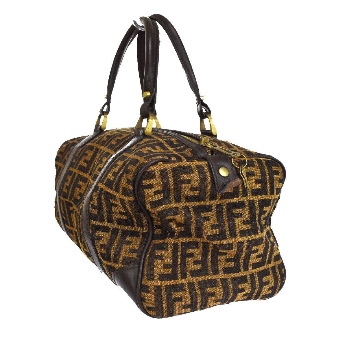 Fendi Zucca Brown Canvas Travel Bag