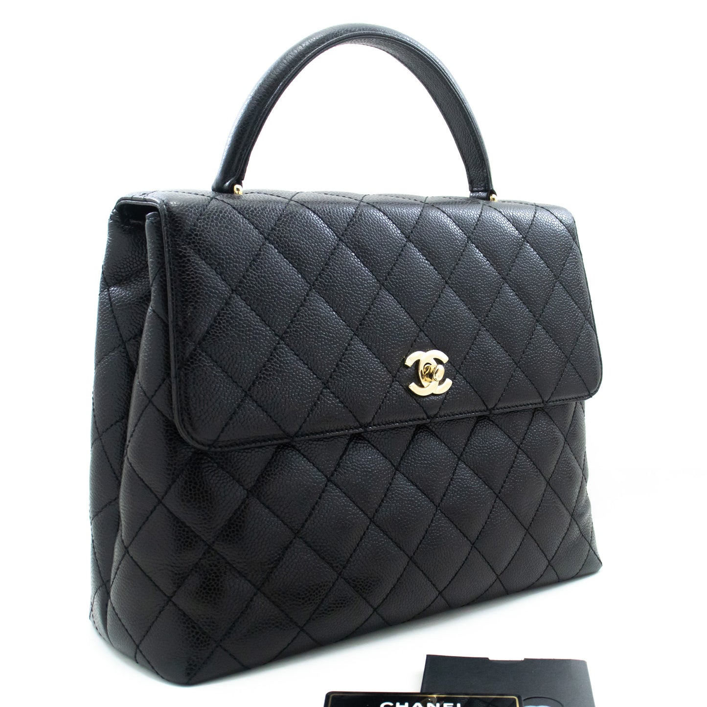 Chanel Kelly Black Leather Hand Bag