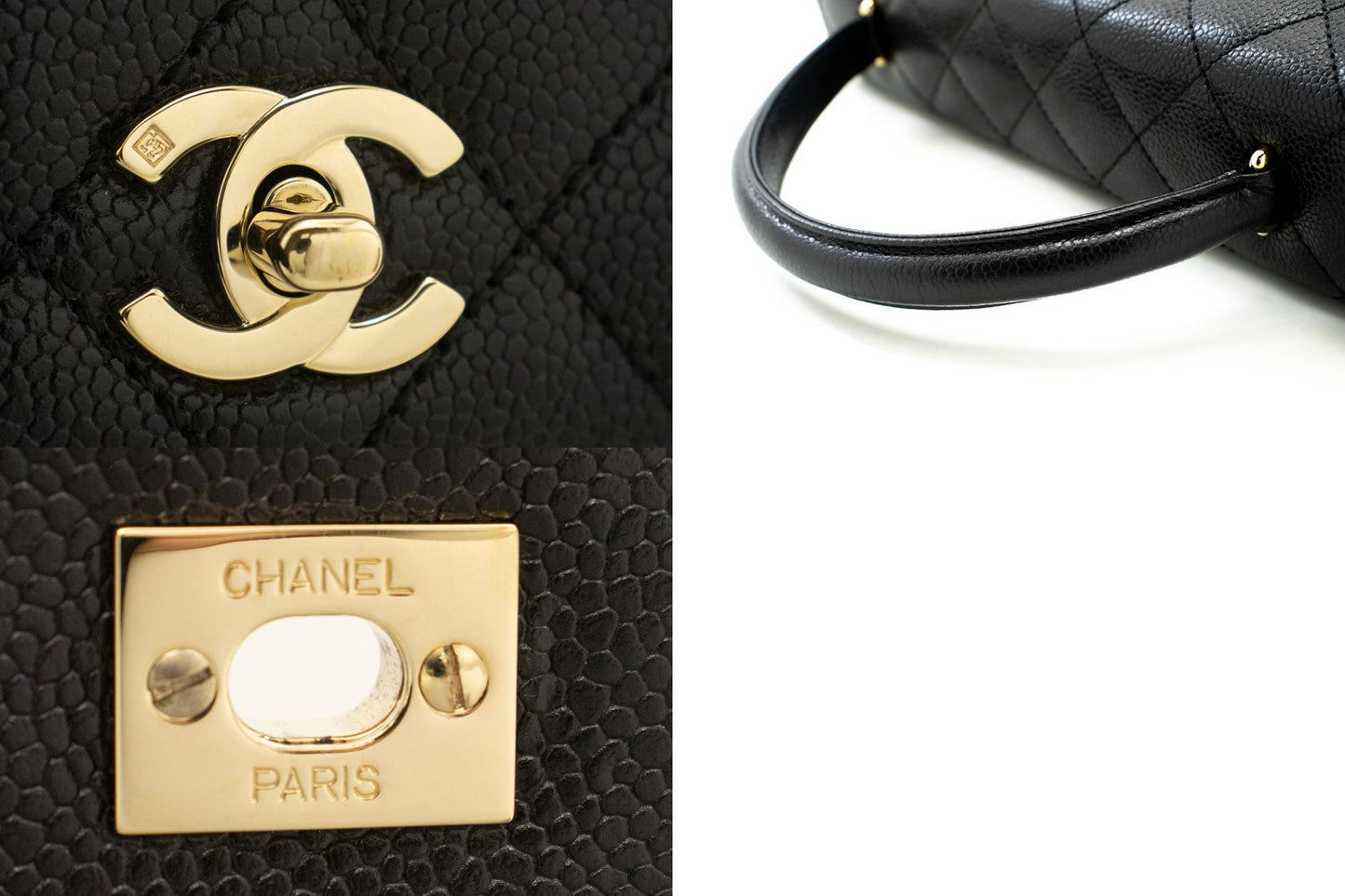 Chanel Kelly Black Leather Hand Bag