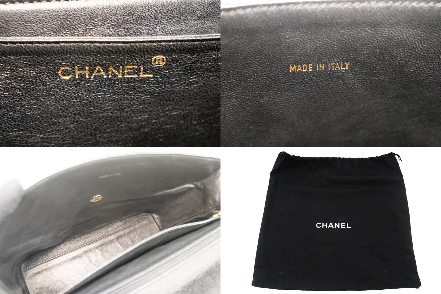 Chanel Kelly Black Leather Hand Bag