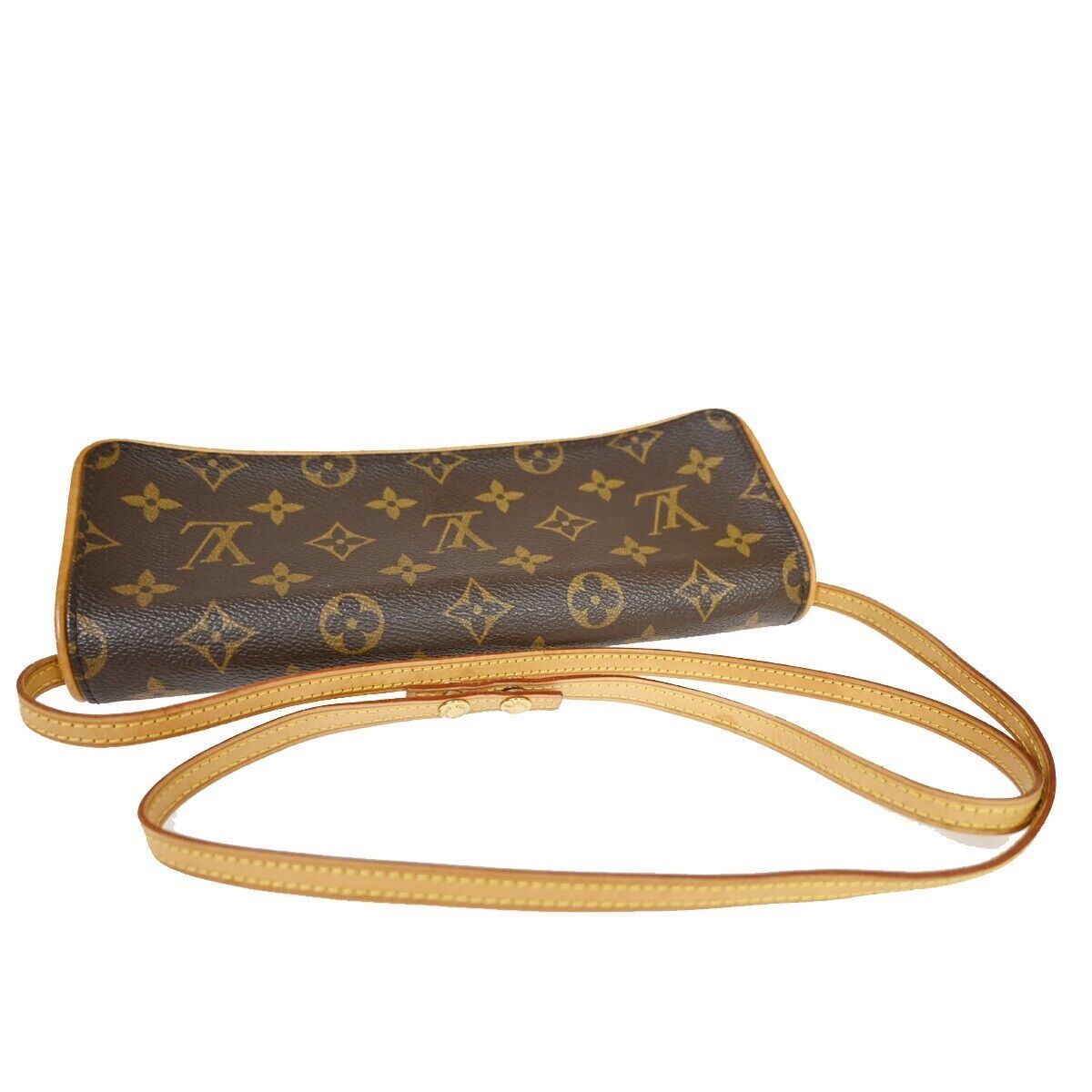 Louis Vuitton Pochette Twin GM Brown Canvas Shoulder Bag