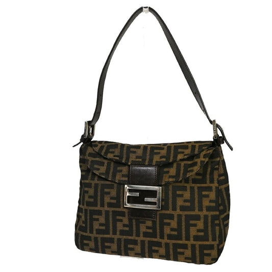 Fendi Zucca Brown Canvas Shoulder Bag