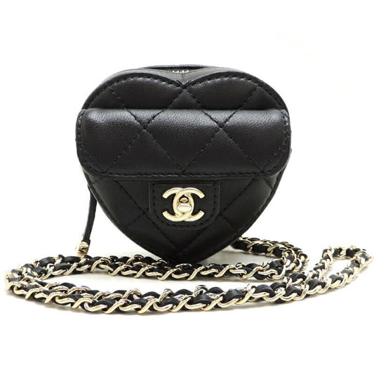 Chanel Black Leather Clutch Bag