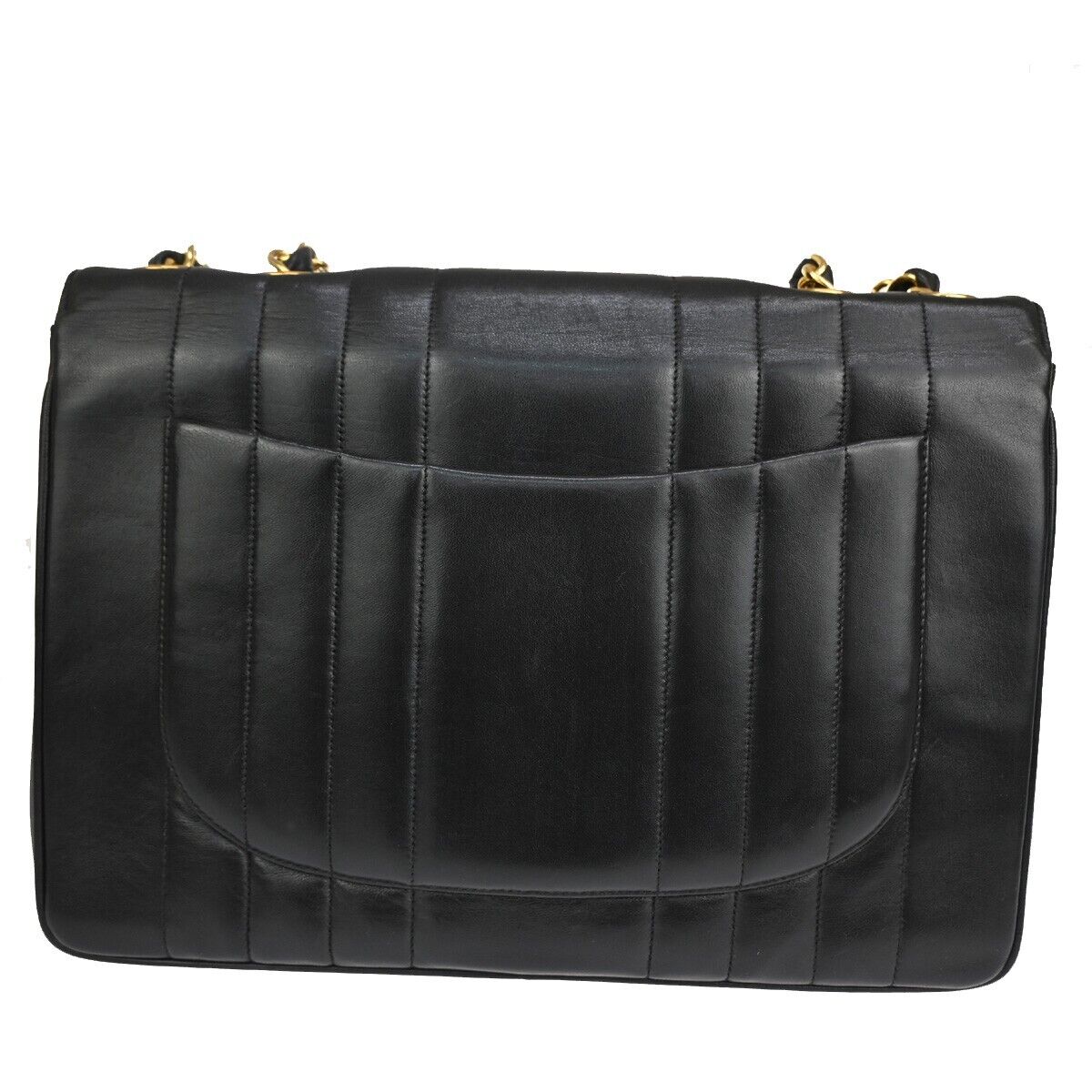 Chanel Jumbo Black Leather Shoulder Bag