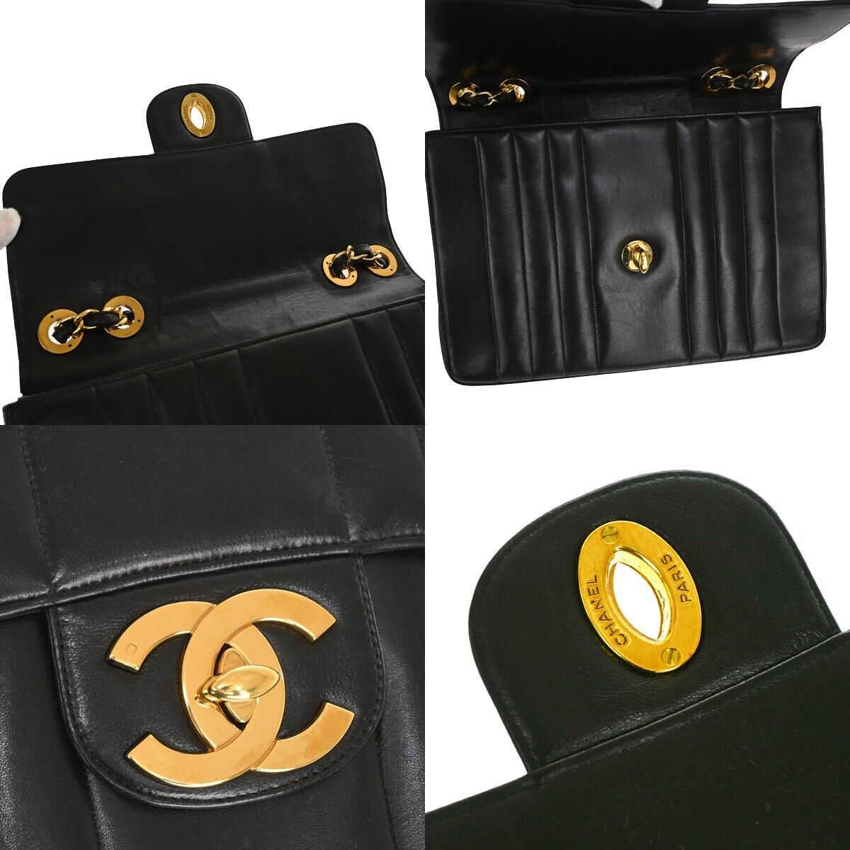 Chanel Jumbo Black Leather Shoulder Bag