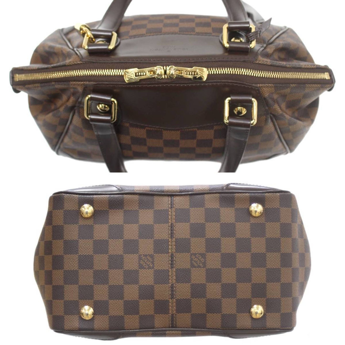 Louis Vuitton Verona Brown Canvas Hand Bag