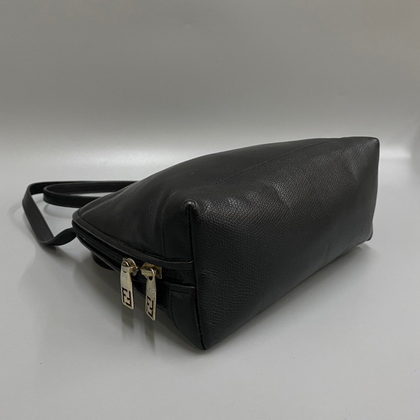 Fendi FF Black Leather Shoulder Bag