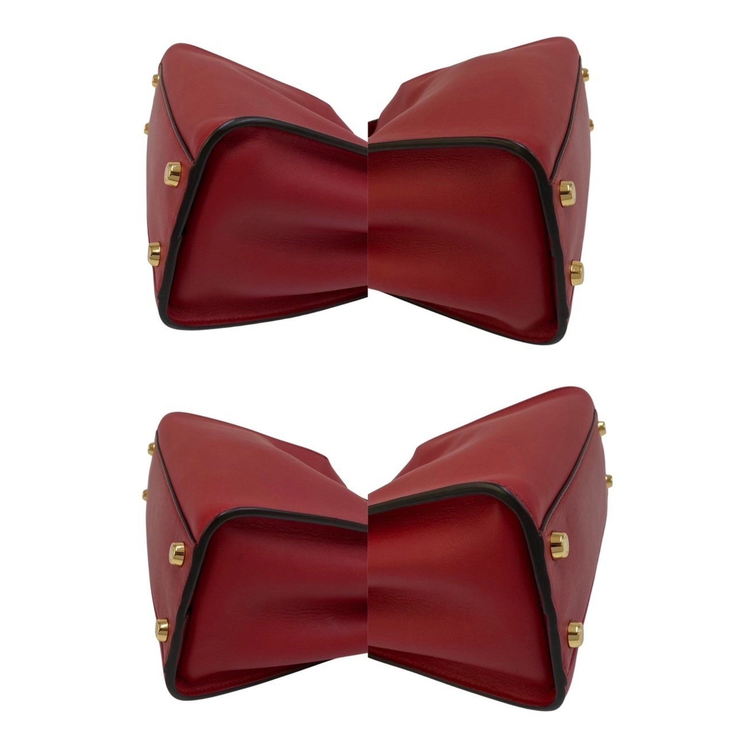 Fendi Peekaboo Red Leather Hand Bag