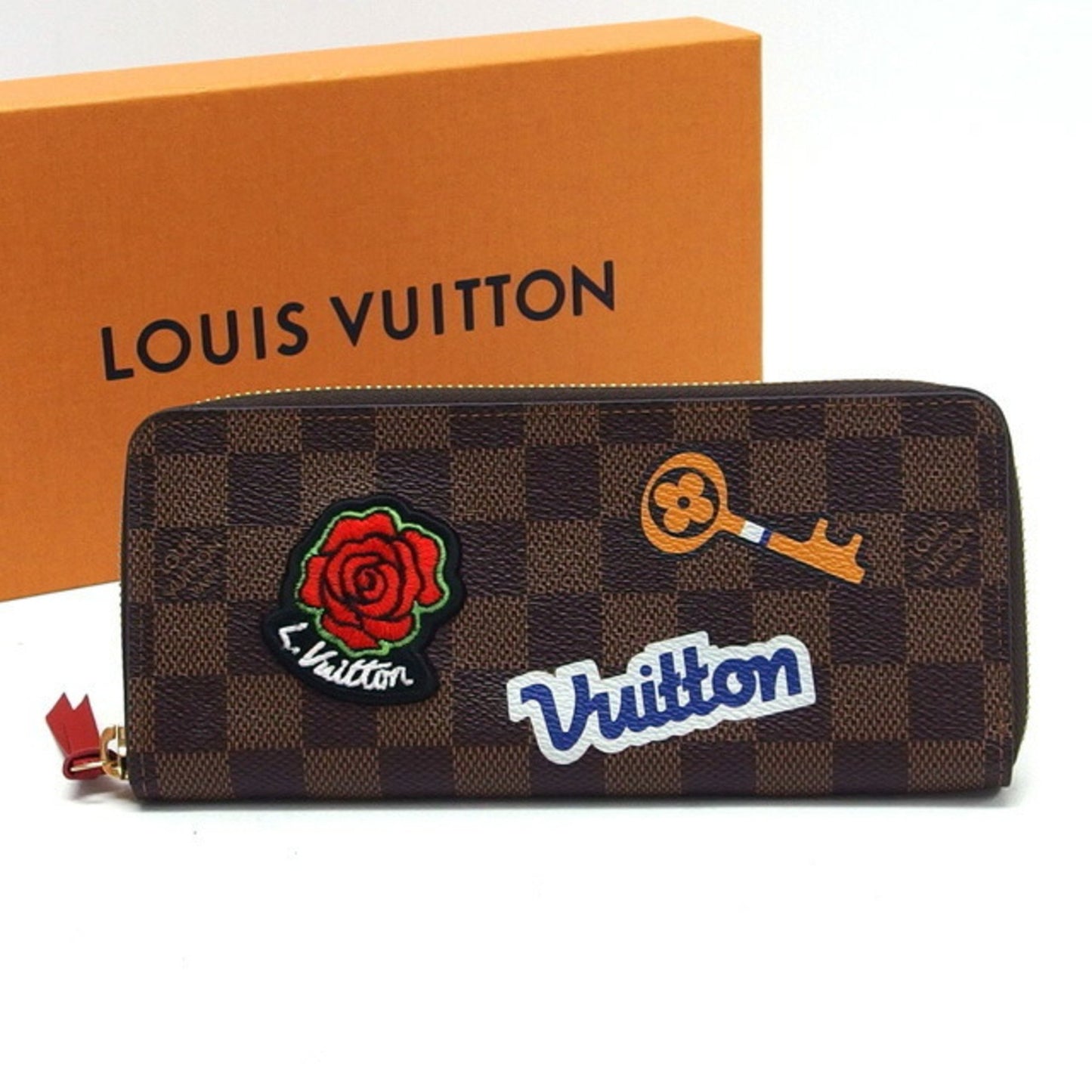 Louis Vuitton Clemence Brown Canvas Wallet Accessories