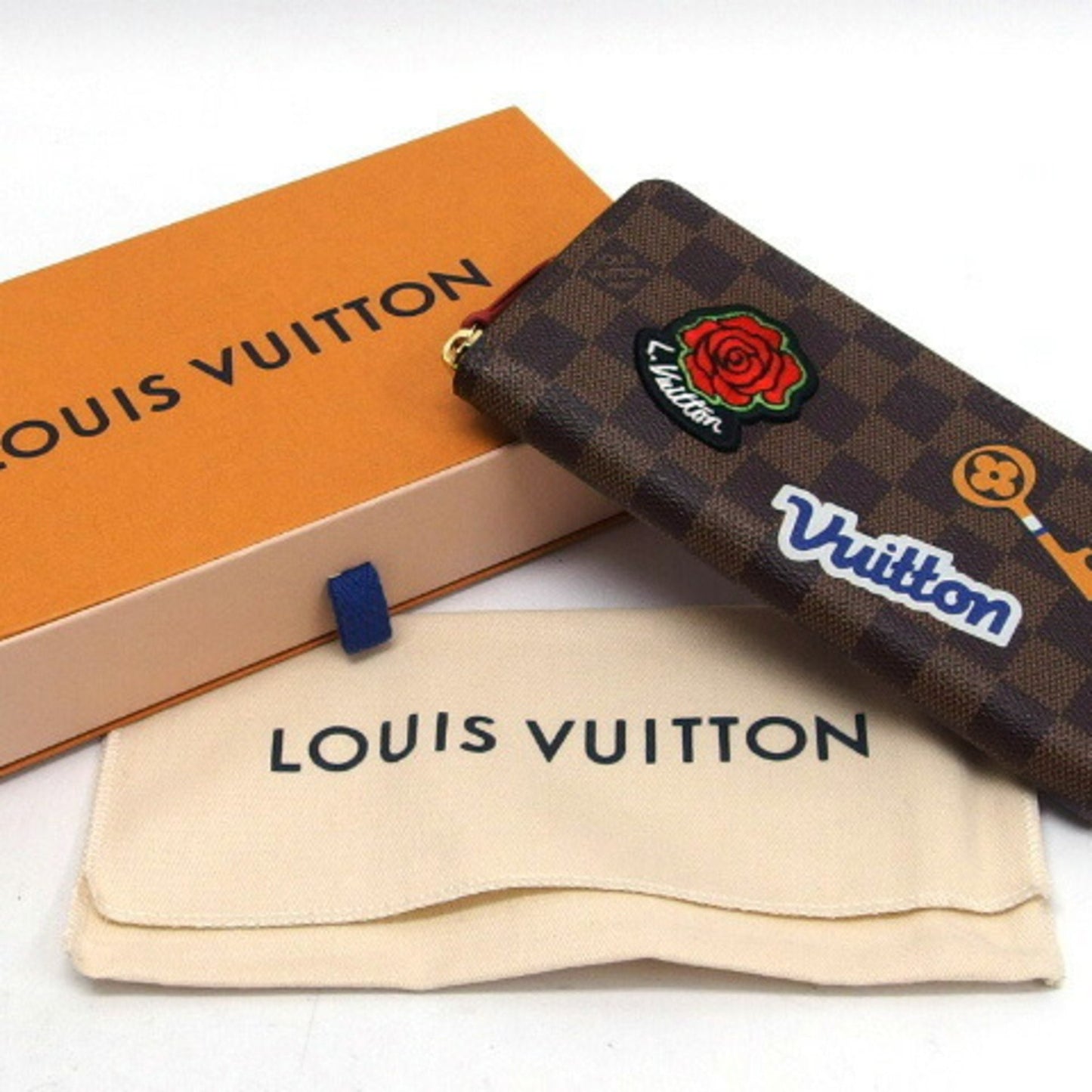 Louis Vuitton Clemence Brown Canvas Wallet Accessories