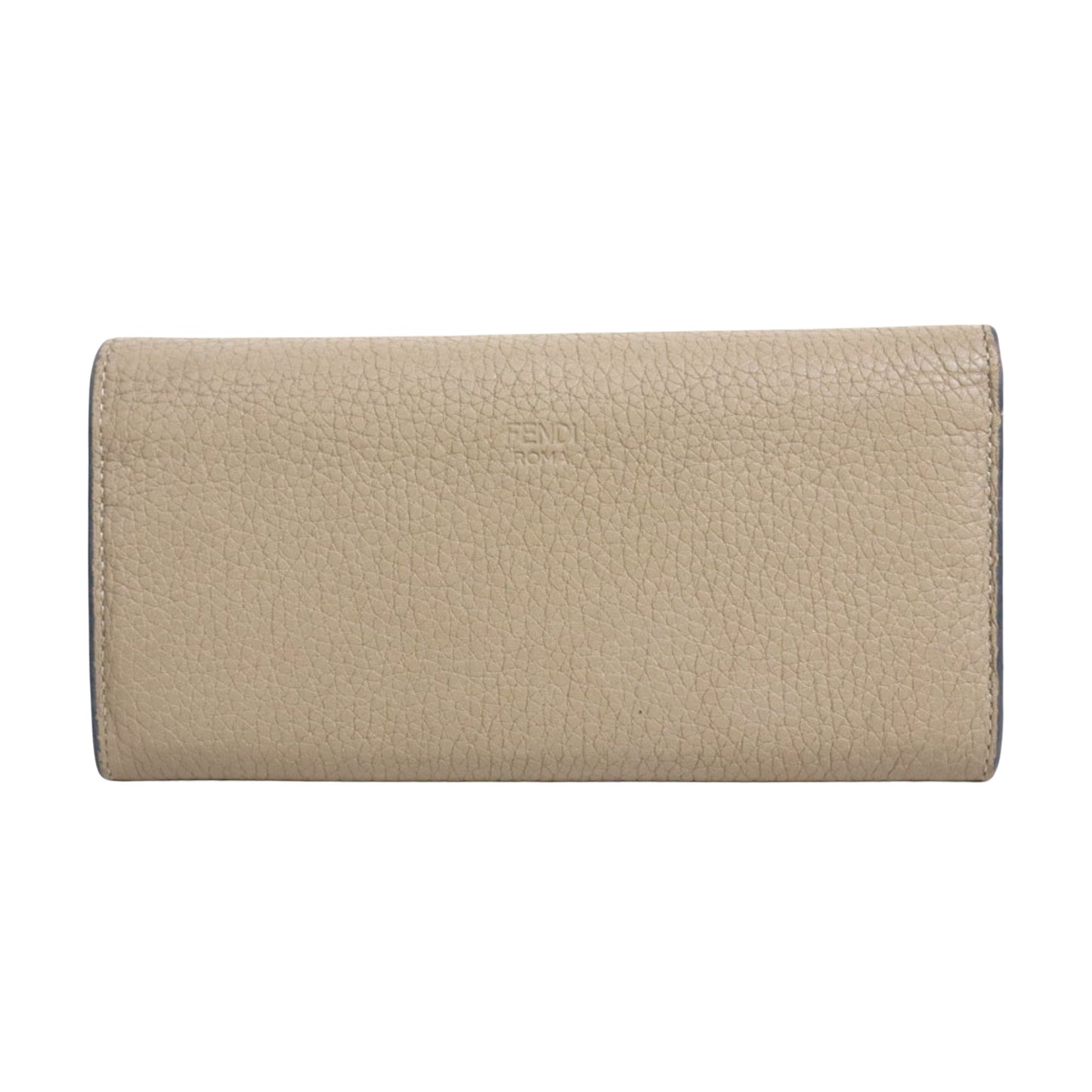 Fendi Continental Beige Leather Wallet Accessories