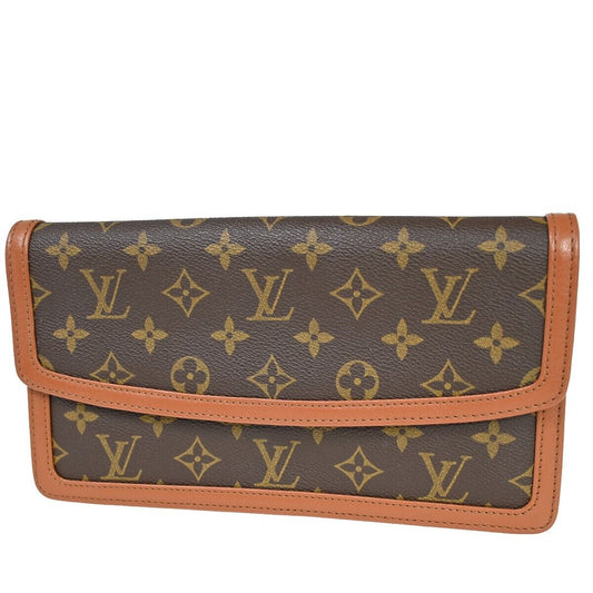 Louis Vuitton Pochette Dame Brown Canvas Clutch Bag