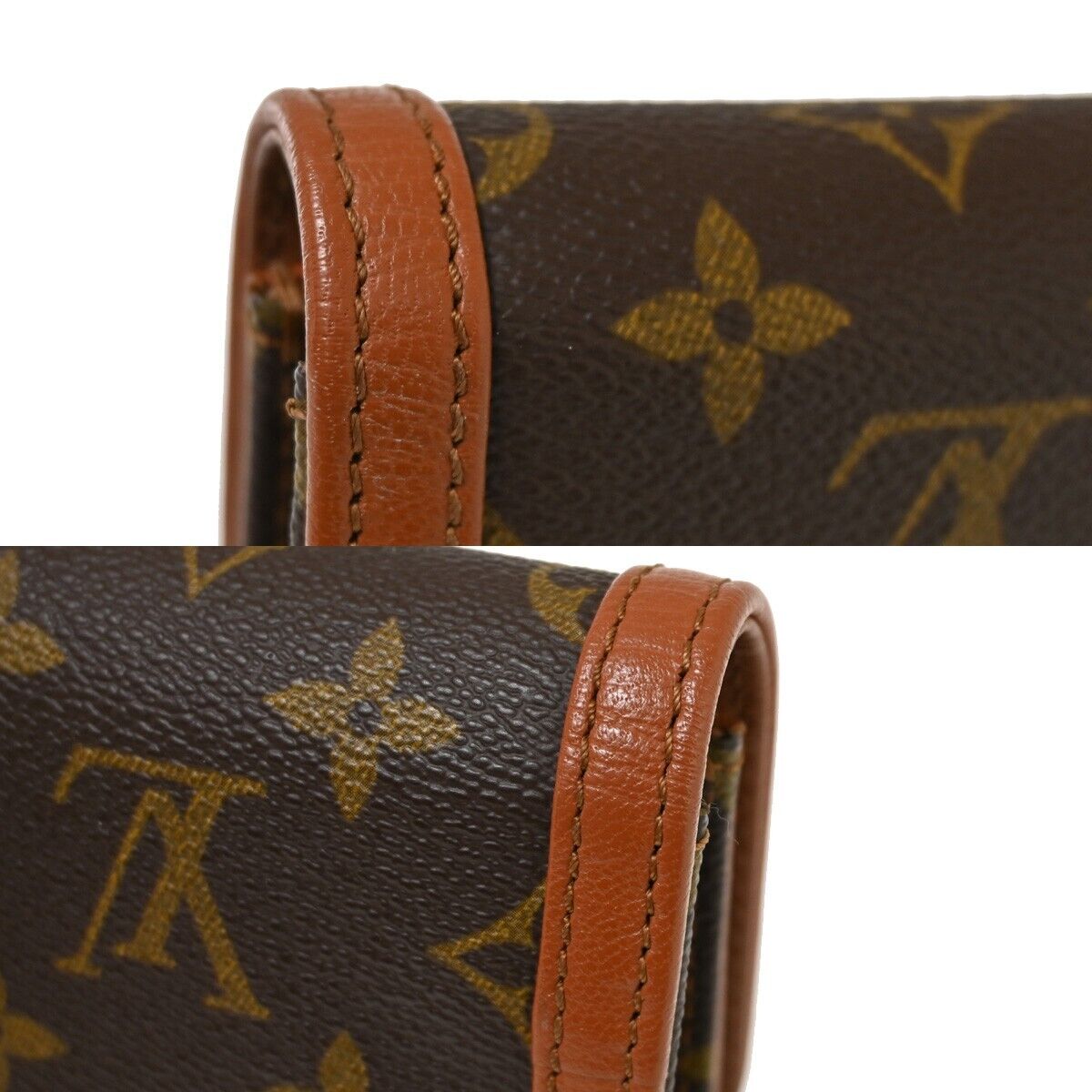 Louis Vuitton Pochette Dame Brown Canvas Clutch Bag