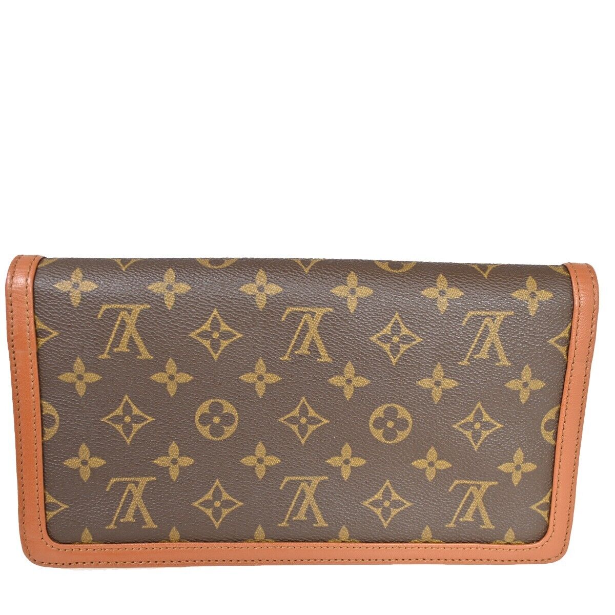 Louis Vuitton Pochette Dame Brown Canvas Clutch Bag