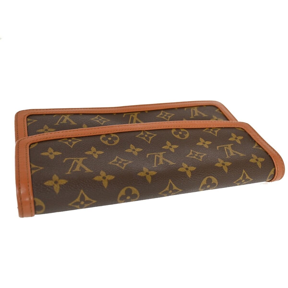 Louis Vuitton Pochette Dame Brown Canvas Clutch Bag