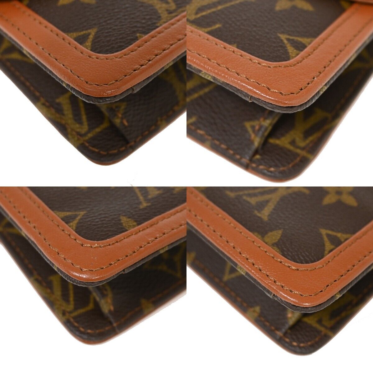 Louis Vuitton Pochette Dame Brown Canvas Clutch Bag