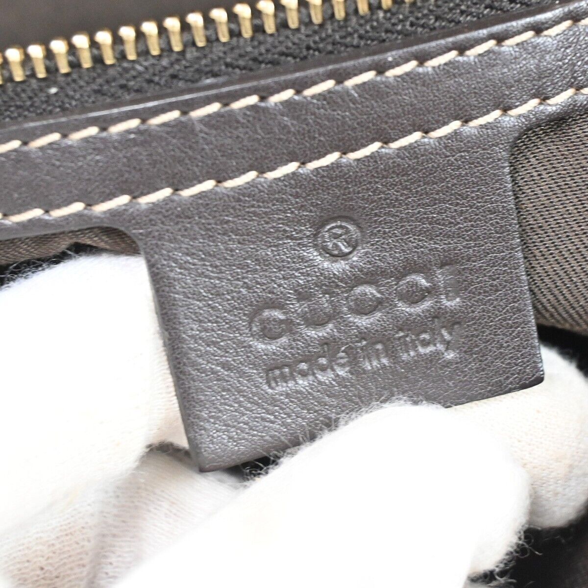 Gucci GG crystal Beige Canvas Hand Bag