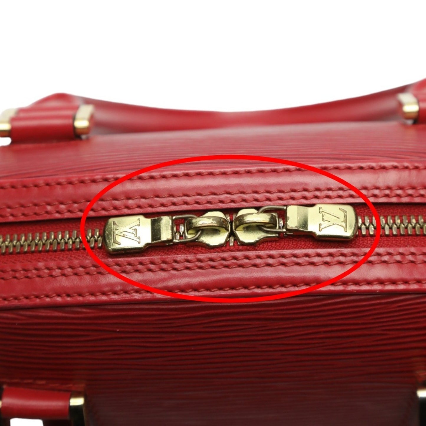 Louis Vuitton Jasmine Red Leather Hand Bag