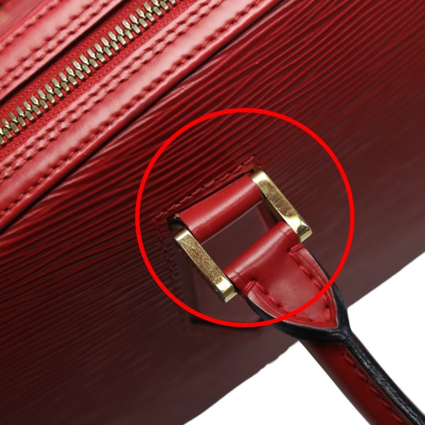 Louis Vuitton Jasmine Red Leather Hand Bag