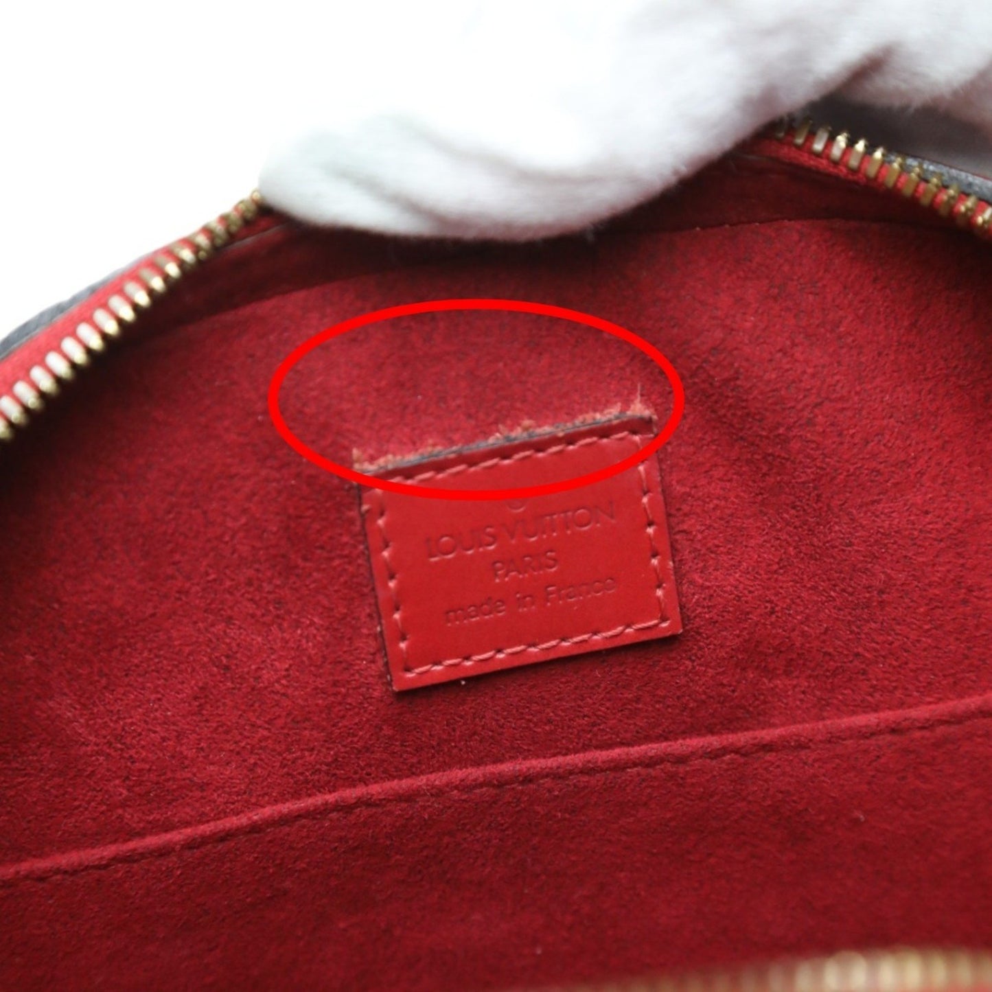 Louis Vuitton Jasmine Red Leather Hand Bag