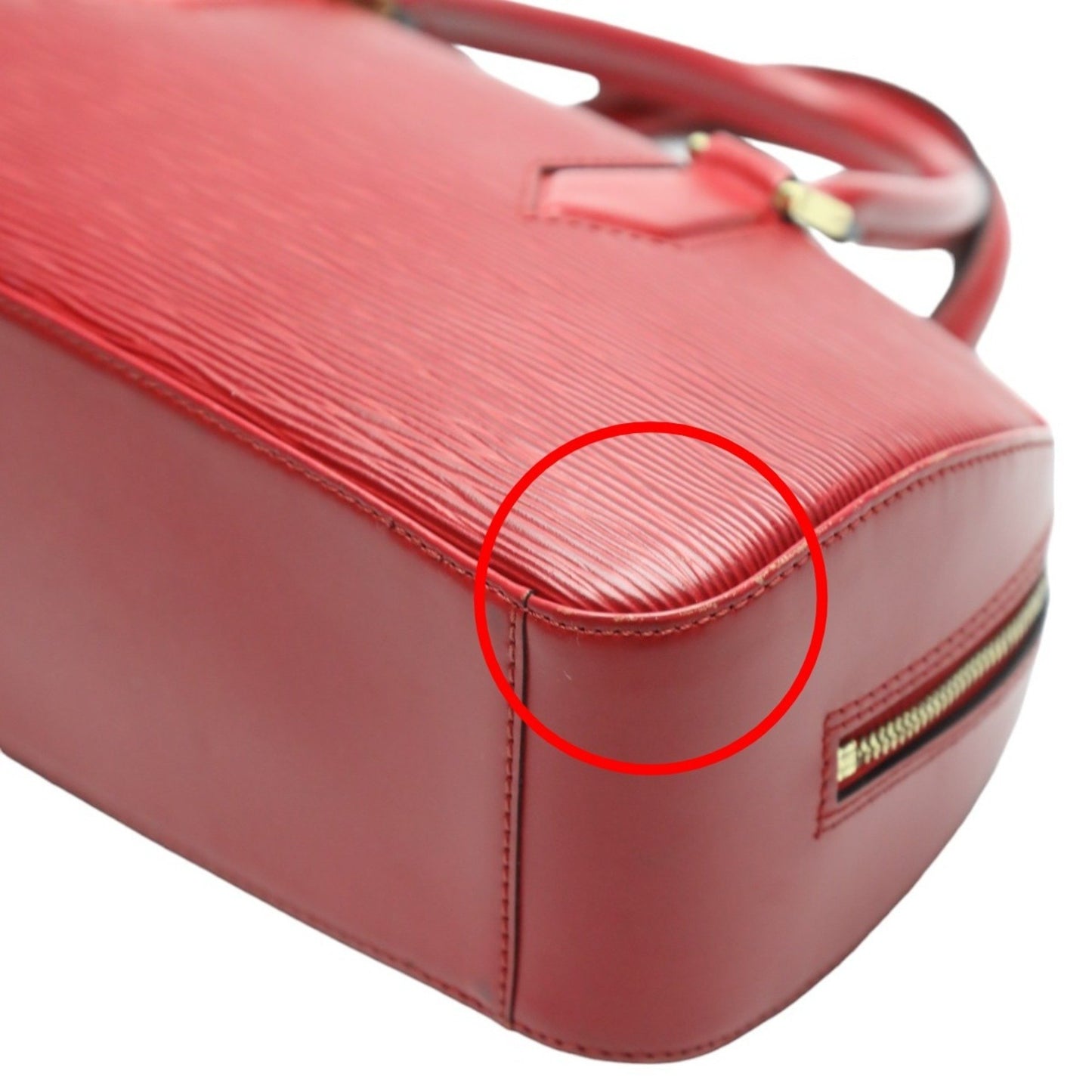 Louis Vuitton Jasmine Red Leather Hand Bag