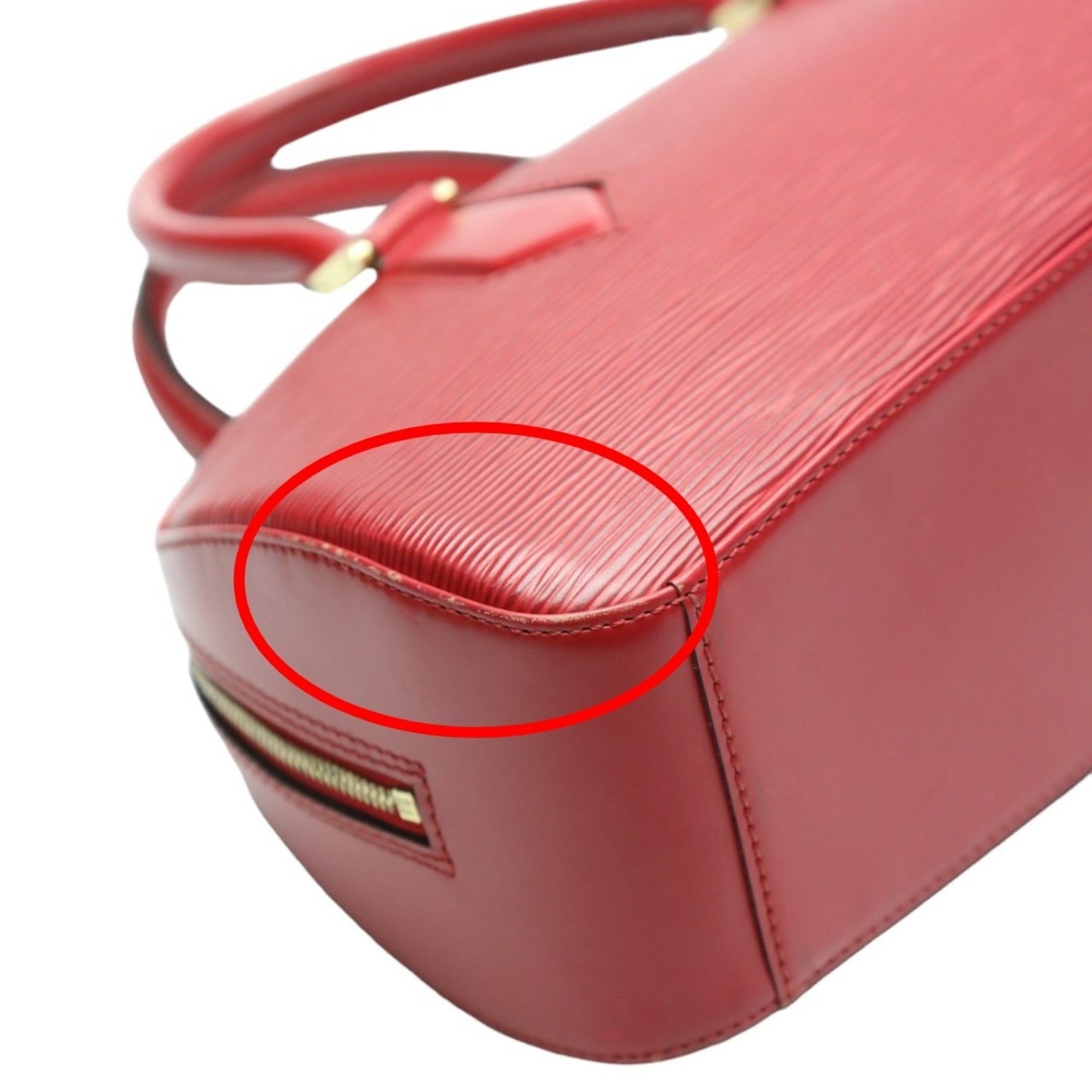 Louis Vuitton Jasmine Red Leather Hand Bag