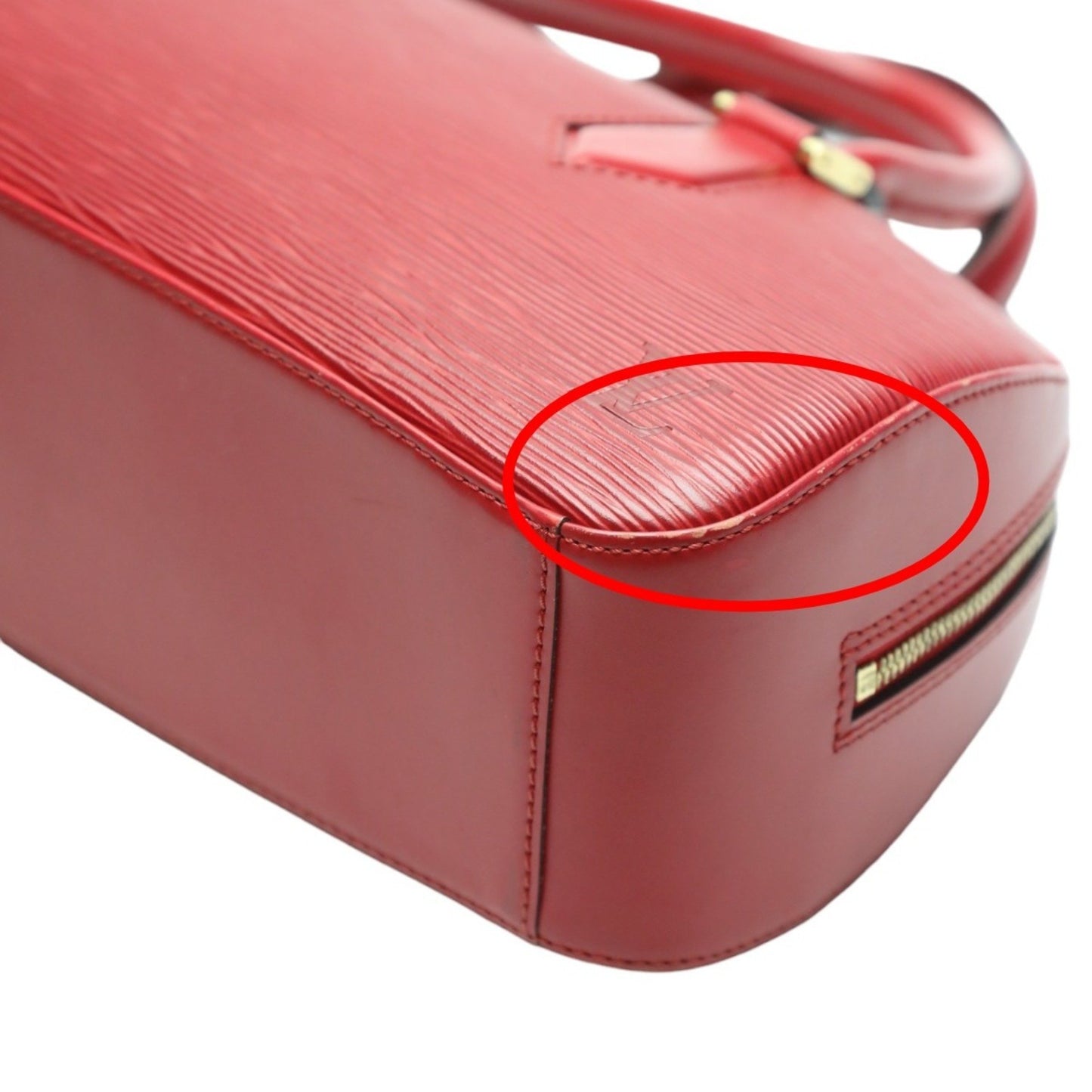 Louis Vuitton Jasmine Red Leather Hand Bag