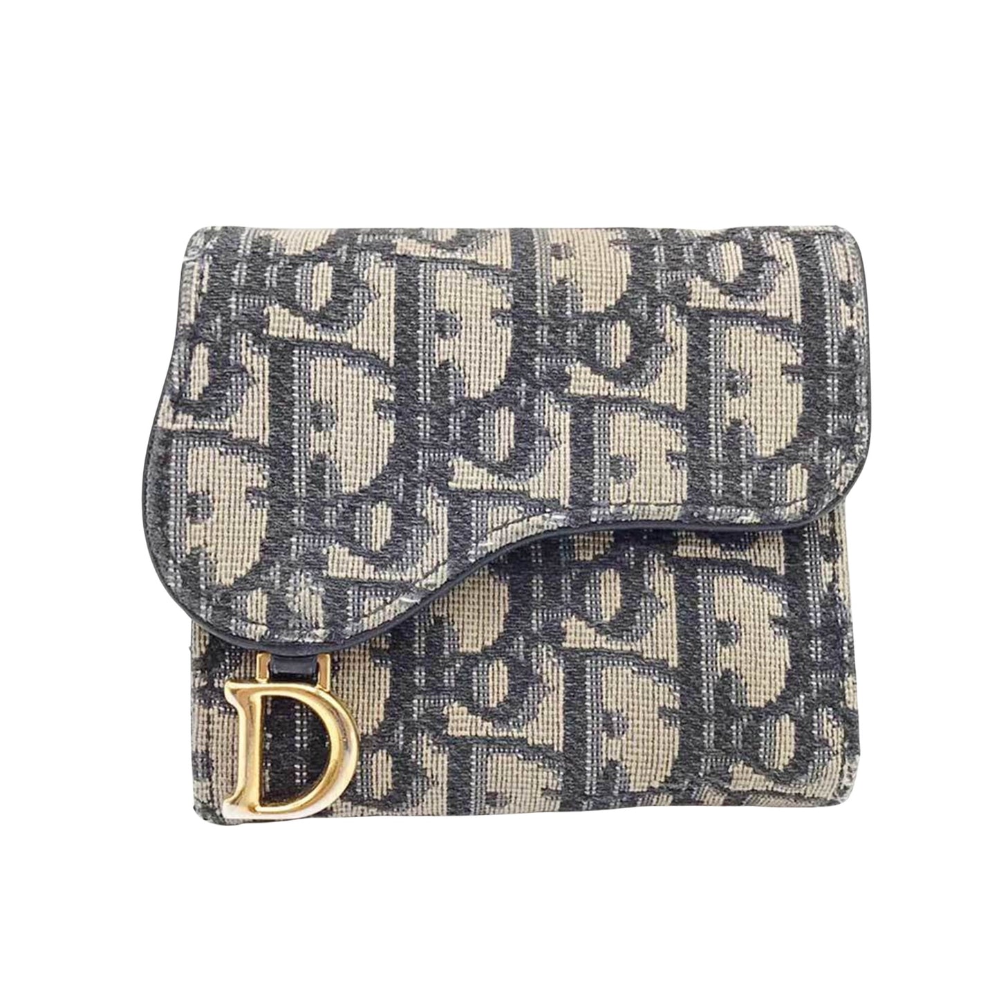 Dior Saddle Grey Canvas Wallet Accessories