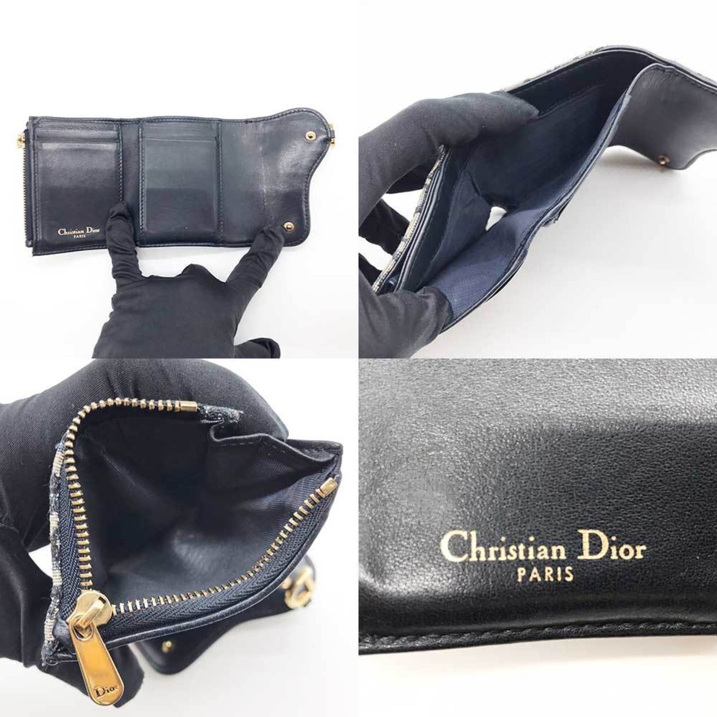 Dior Saddle Grey Canvas Wallet Accessories